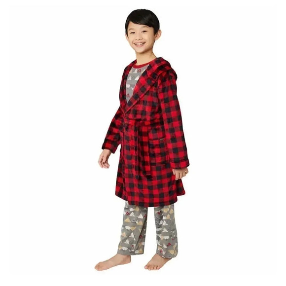 #3 Eddie Bauer Youth 3-piece Robe & Matching Pajamas Set Size Medium 10/12 - Picture 2 of 8